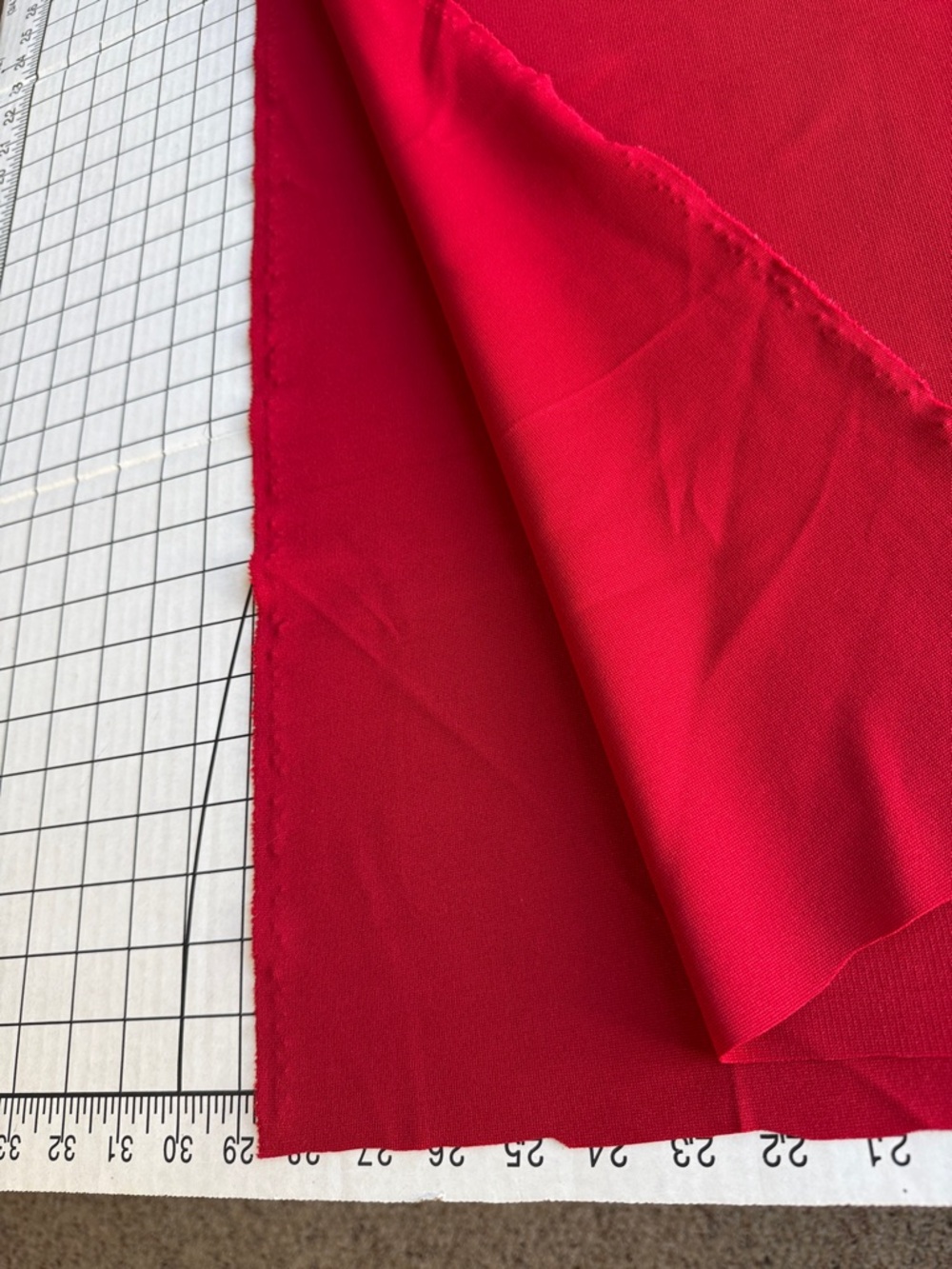 Red Gaberdine Fabric 7/8 Yard x 58” Medium Weight Suiting - Picture 7 of 11